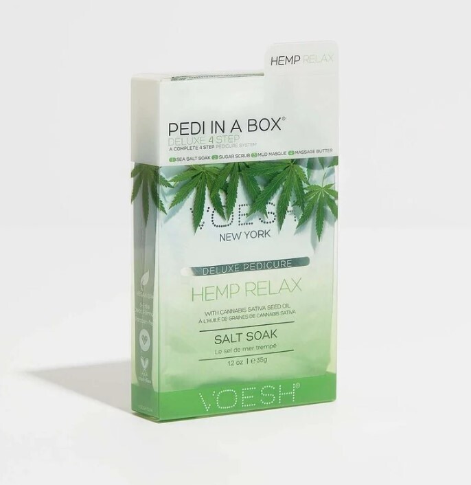 Voesh New York Pedi In A Box - Deluxe 4 Step - Hemp Relax
