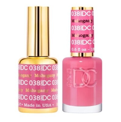 DND Duo Gel &amp; Nail Polish Set - Mahogany 038 - 2 x 15ml