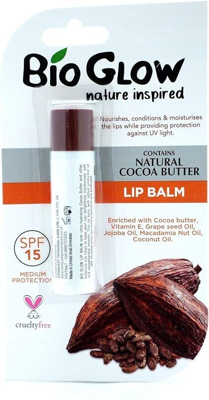 Bio Glow Natural Cocoa Butter Lip Balm- 4g