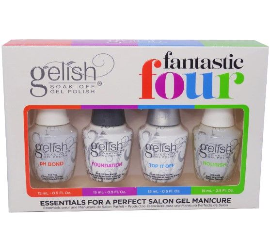 Gelish Fantastic Four set, consisting of PH Bond, Top it Off, Foundation &amp; Nourish