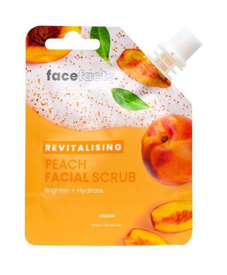 Face Facts - Revitalising Peach Facial Scrub (60ml) - Brighten + Hydrate
