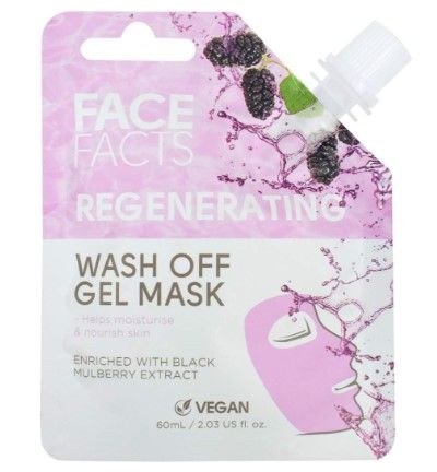 Face Facts - Regenerating Wash Off Gel Mask - Enriched with lack Mulberry Extract