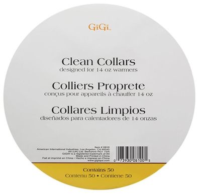 GiGi Clean Collars for 14oz Warmers - Hygienic &amp; Mess-Free Waxing - 50 Pack