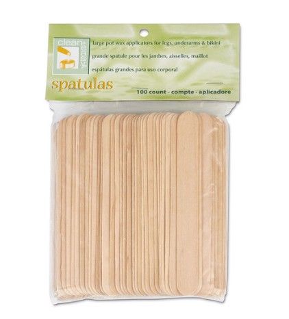 Clean + Easy Large Wooden Waxing Spatulas (x100)