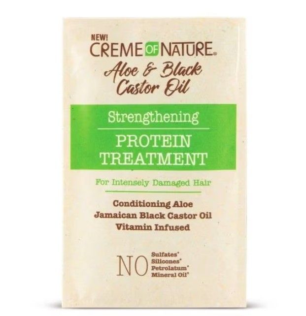 Creme of Nature Aloe &amp; Black Castor Oil Strengthening Protein Hair Treatment - 45ml