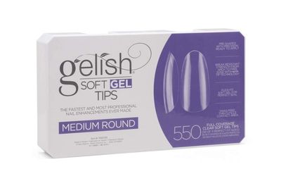 Gelish Soft Gel Tips - 550CT Medium Round - Full Set