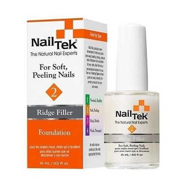 Nail Tek 2 - Foundation - Ridge Filler For Soft Peeling Nails 15ml