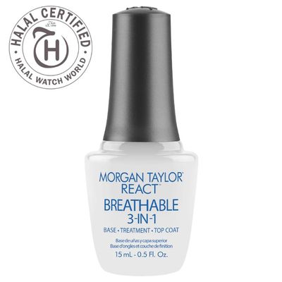Morgan Taylor React Breathable 3 in 1 - Base, Treatment &amp; Top Coat (15ml)
