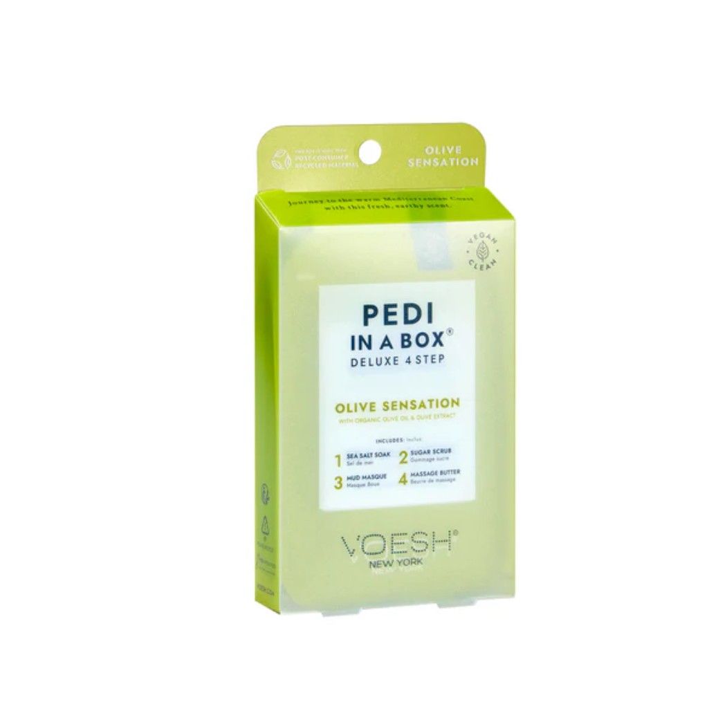 Voesh New York Pedi In A Box - Deluxe 4 Step - Olive Sensation