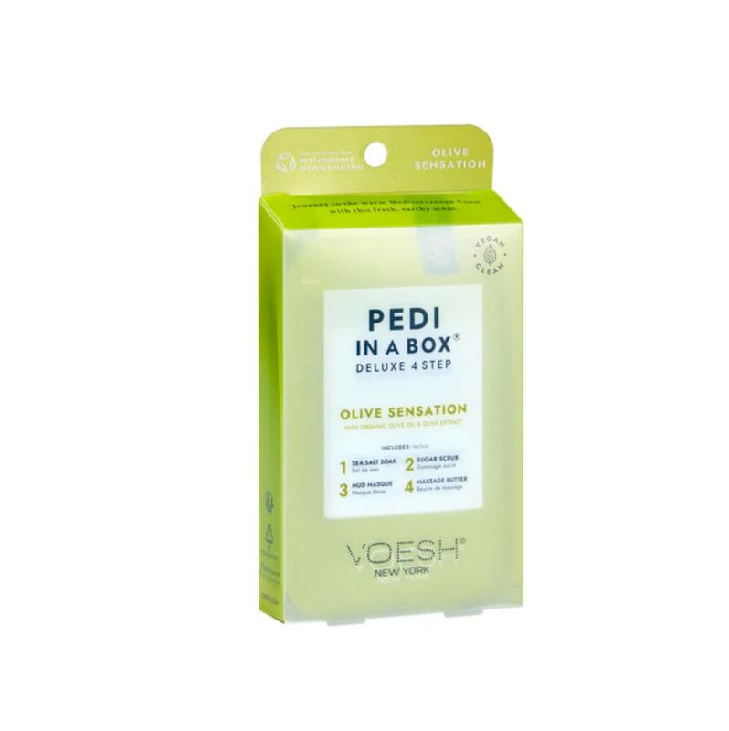 Voesh New York Pedi In A Box - Deluxe 4 Step - Olive Sensation