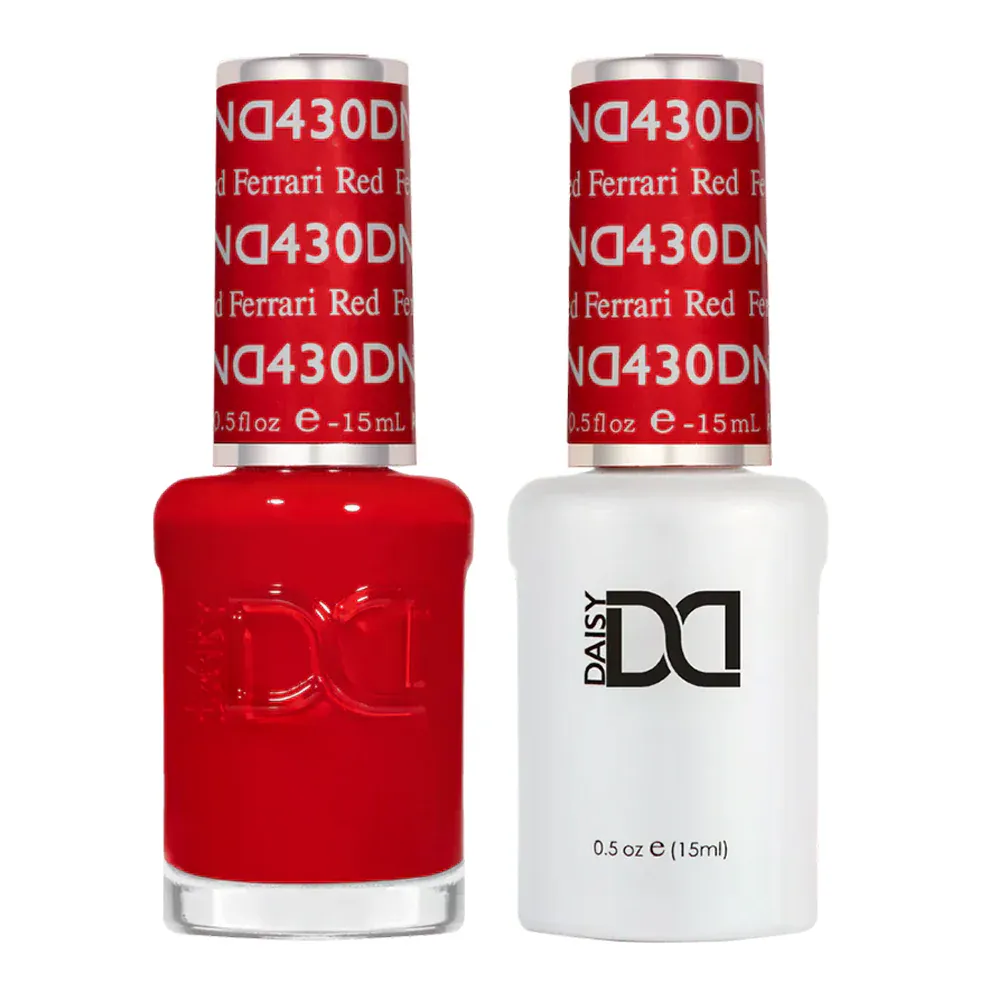 DND Duo Gel &amp; Nail Polish Set - Ferrari Red 430 - 2 x 15ml