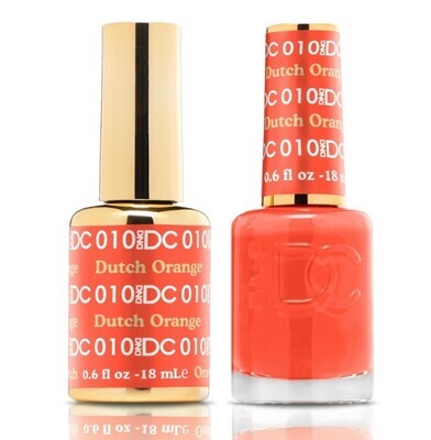 DND Duo Gel &amp; Nail Polish Set - Dutch Orange 010 - 2 x 18ml