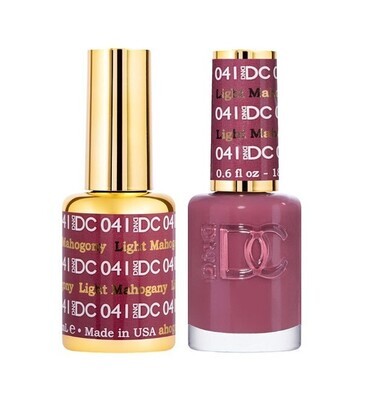DND Duo Gel &amp; Nail Polish Set - Light Mahogany 041 - 2 x 18ml