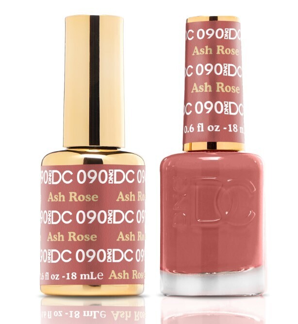 DND Duo Gel &amp; Nail Polish Set - Ash Rose 090 - 2 x 15ml