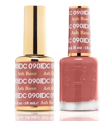DND Duo Gel &amp; Nail Polish Set - Ash Rose 090 - 2 x 15ml