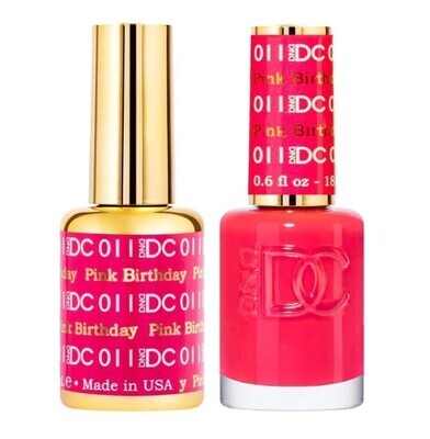 DND Duo Gel &amp; Nail Polish Set - Pink Birthday 011 - 2 x 18ml