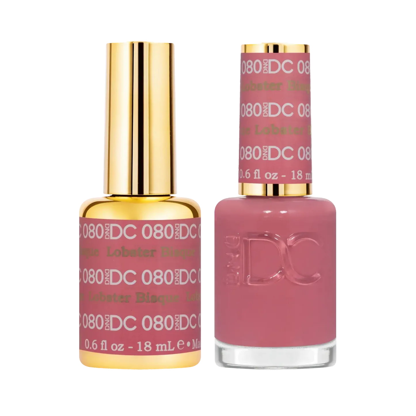 DND Duo Gel &amp; Nail Polish Set - Lobster Bisque 080 - 2 x 18ml