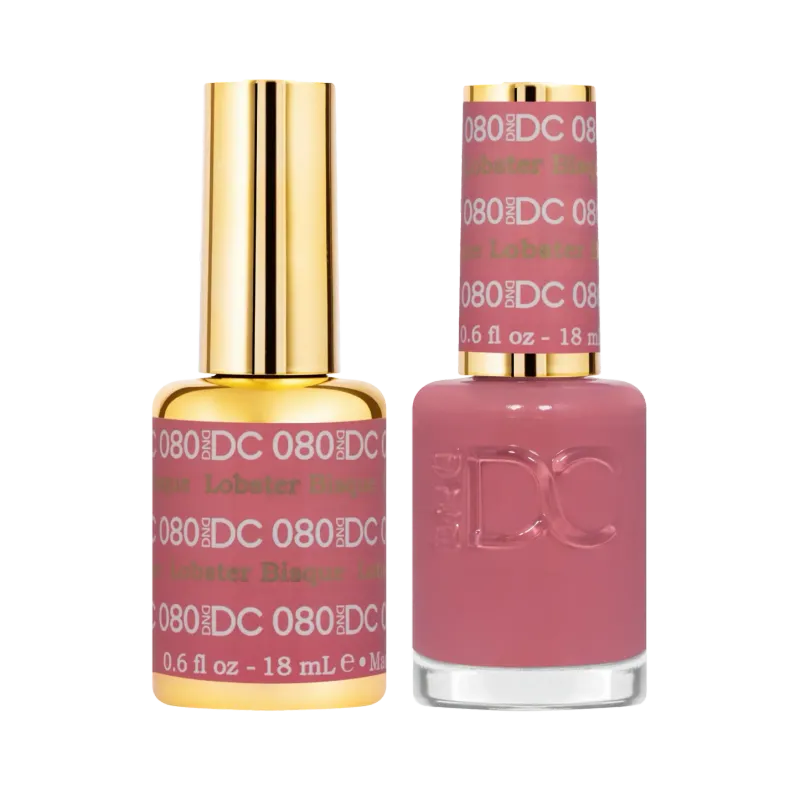 DND Duo Gel &amp; Nail Polish Set - Lobster Bisque 080 - 2 x 18ml