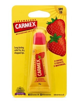 Carmex Moisturising Lip Balm Tube - Strawberry (10g)