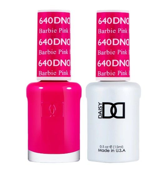 DND Duo Gel &amp; Nail Polish Set - Barbie Pink 640 - 2 x 15ml