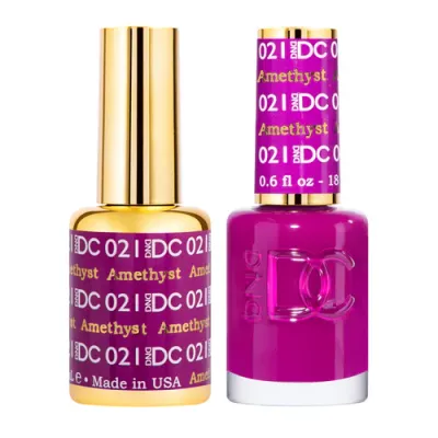 DND Duo Gel &amp; Nail Polish Set - Amethyst (021) - 2 x 18ml