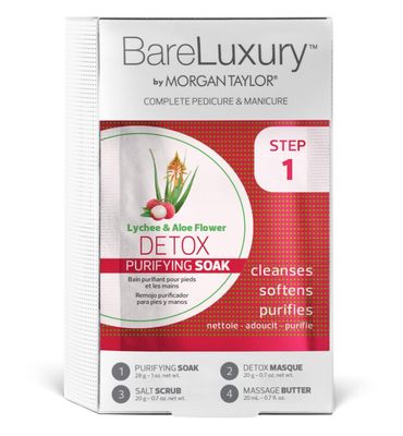 Morgan Taylor BareLuxury Complete Pedicure &amp; Manicure Pack - DETOX Lychee &amp; Aloe Flower