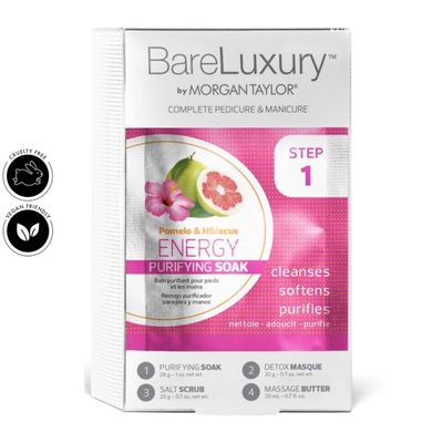 Morgan Taylor BareLuxury Complete Pedicure &amp; Manicure Pack - ENERGY Pomelo &amp; Hibiscus