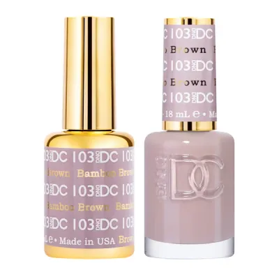 DND Duo Gel &amp; Nail Polish - Bamboo Brown (103) - 2 x 18ml