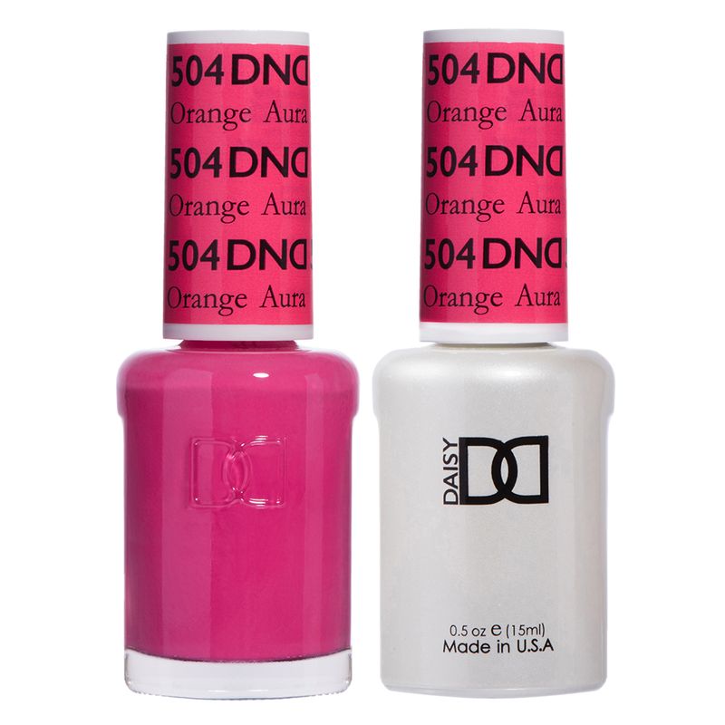 DND Duo Gel &amp; Nail Polish - Orange Aura (504) - 2 x 15ml