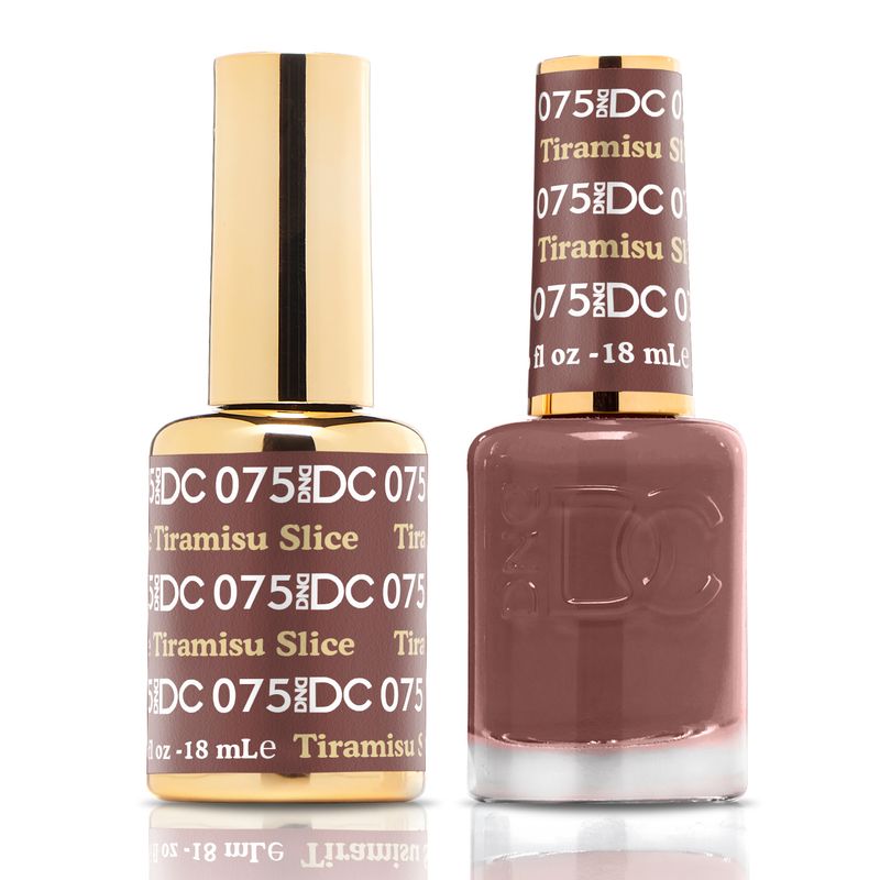DND Duo Gel &amp; Nail Polish - Tiramisu Slice (075) - 2 x 18ml