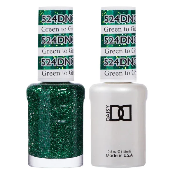 DND Duo Gel &amp; Nail Polish - Green to Green (524) - 2 x 15ml