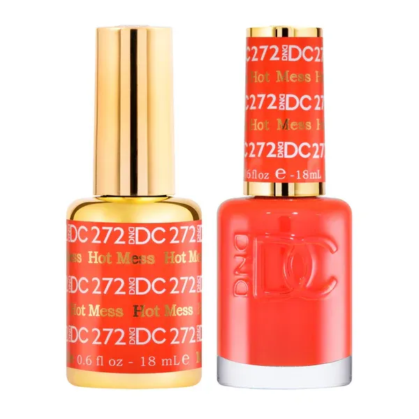 DND Duo Gel &amp; Nail Polish - Hot Mess (272) - 2 x 18ml
