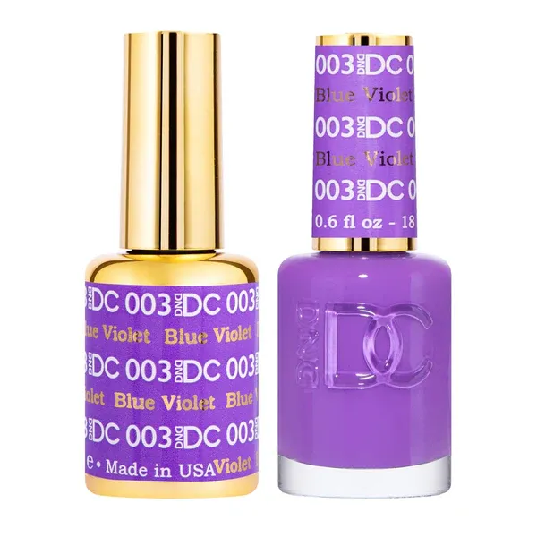 DND Duo Gel &amp; Nail Polish - Blue Violet (003) - 2 x 18ml