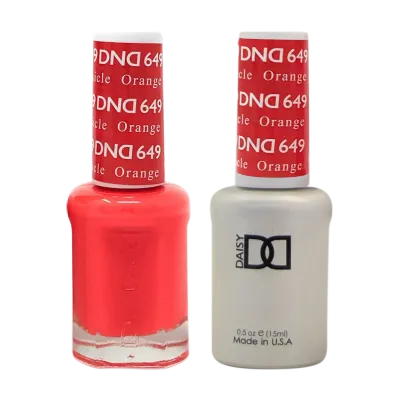 DND Duo Gel &amp; Nail Polish - Orange Creamsicle (649) - 2 x 15ml