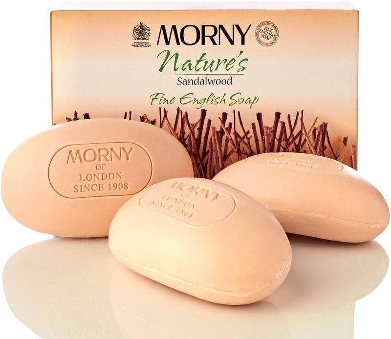 Morny Nature's Sandalwood Fine English Soap - 100g Pack of 3