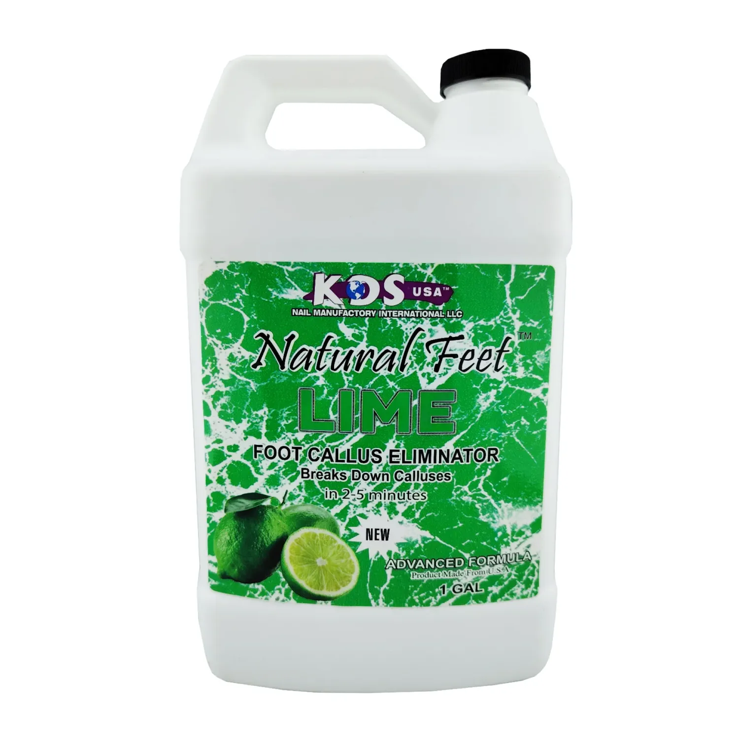 KDS Natural Feet LIME Foot Callus Eliminator - 1 Gallon (3.8L)