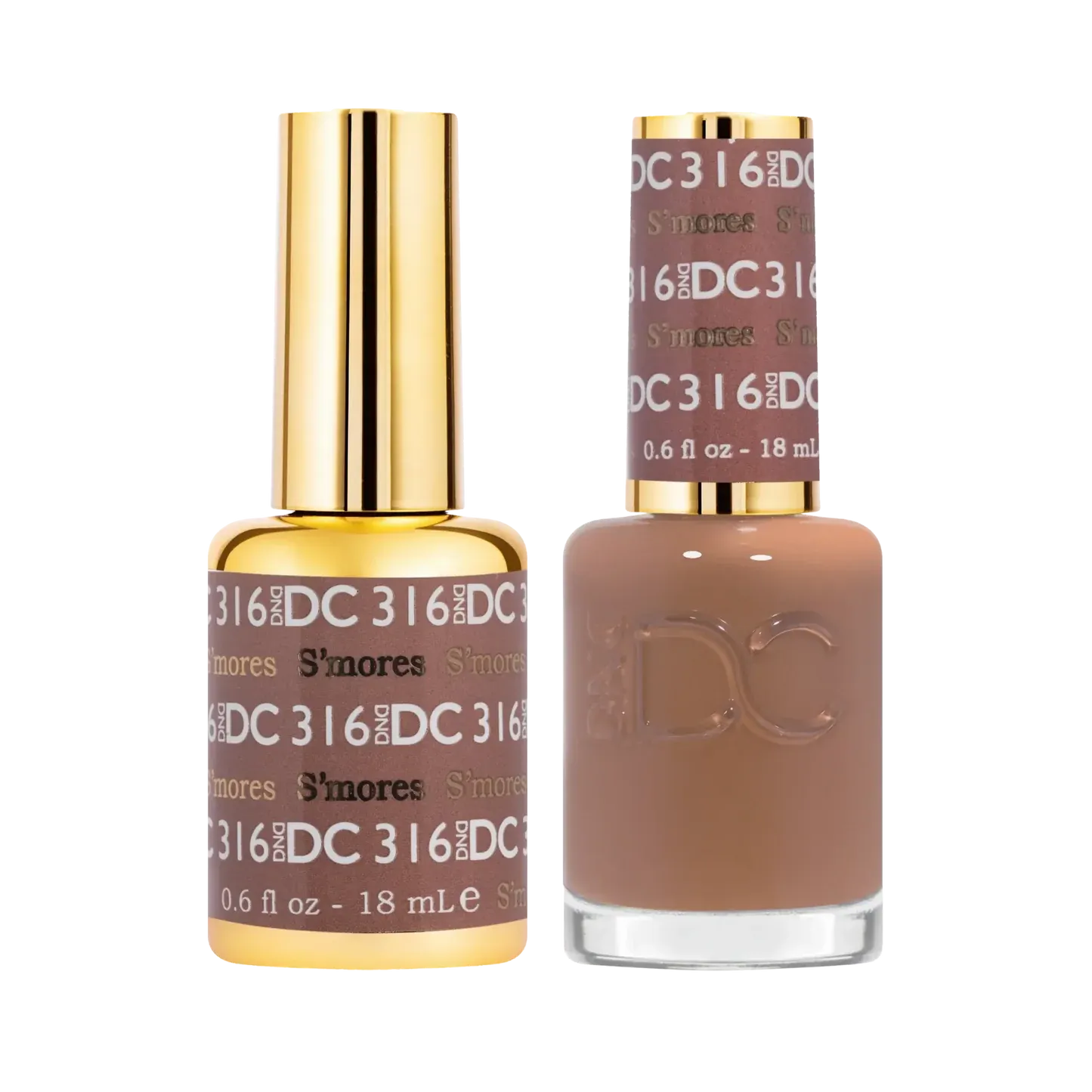 DND Duo Gel &amp; Nail Polish Set - S'Mores (316) - 2 x 18ml