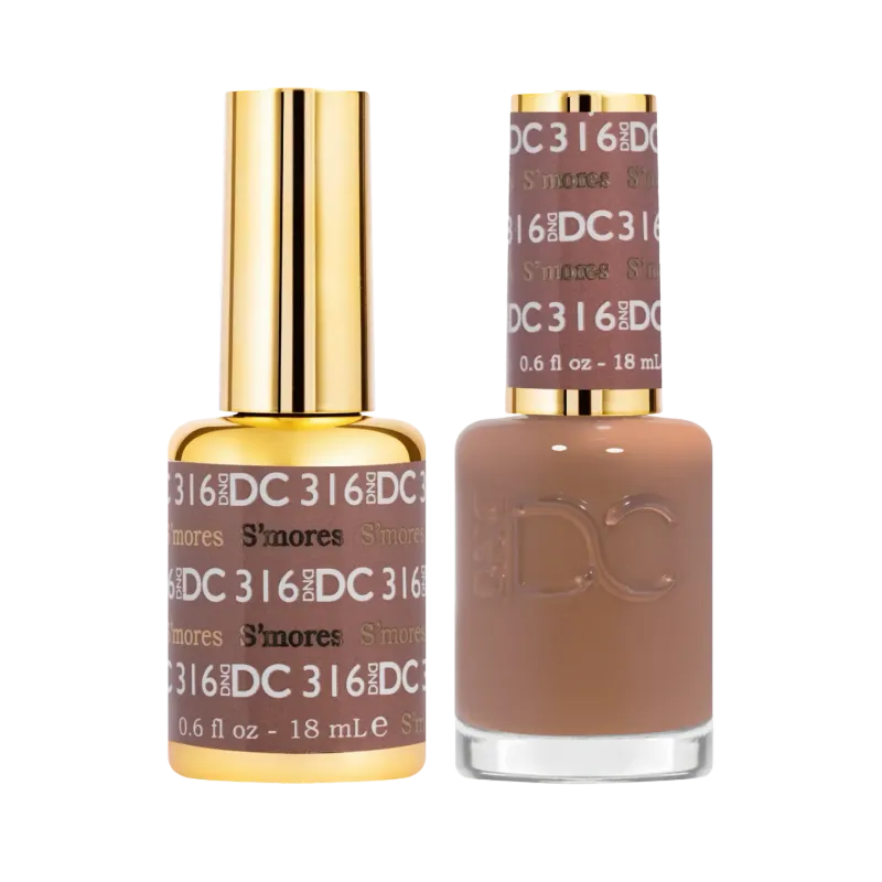 DND Duo Gel &amp; Nail Polish Set - S'Mores (316) - 2 x 18ml