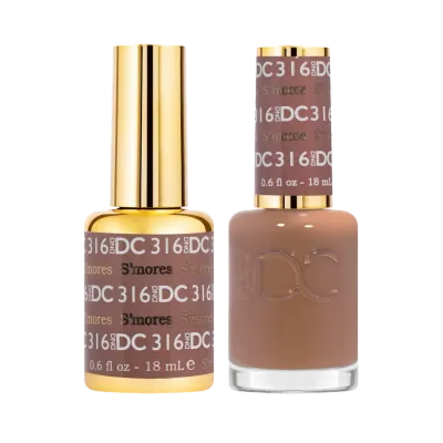 DND Duo Gel &amp; Nail Polish Set - S'Mores (316) - 2 x 18ml