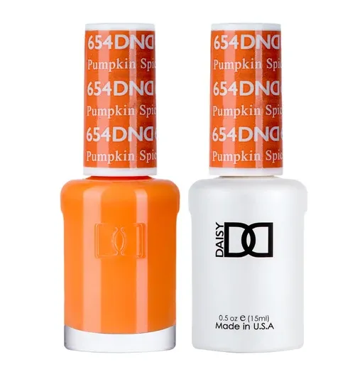 DND Duo Gel &amp; Nail Polish Set - Pumpkin Spice (654) - 2 x 15ml