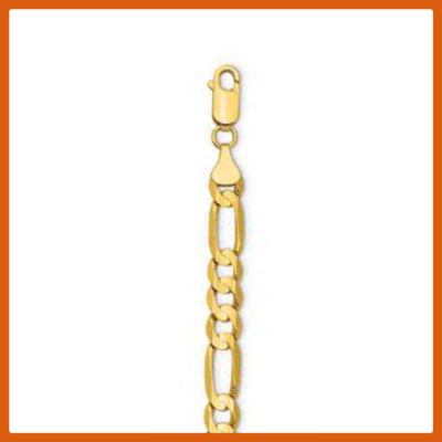9kt Yellow Gold Figaro Bracelet