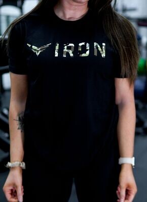 IRON Classic Tee - Black & Desert Camo