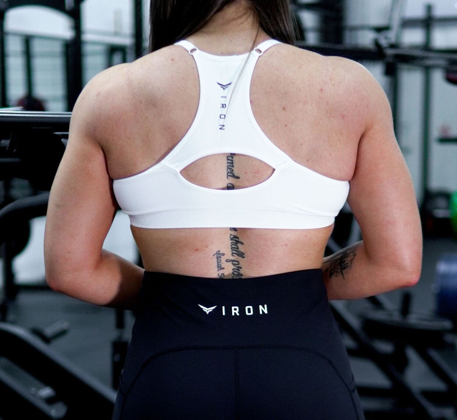 Women's Adjustable Sports Bra - White & Black