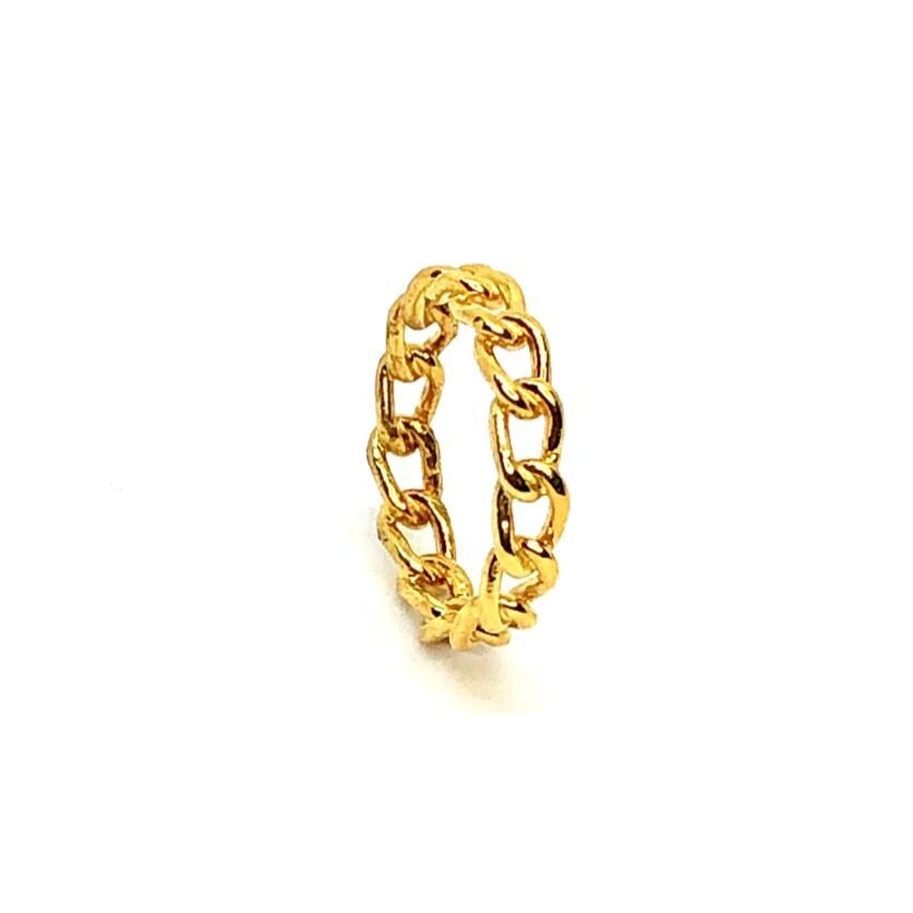 Chain Knuckle Ring, Color: Gold