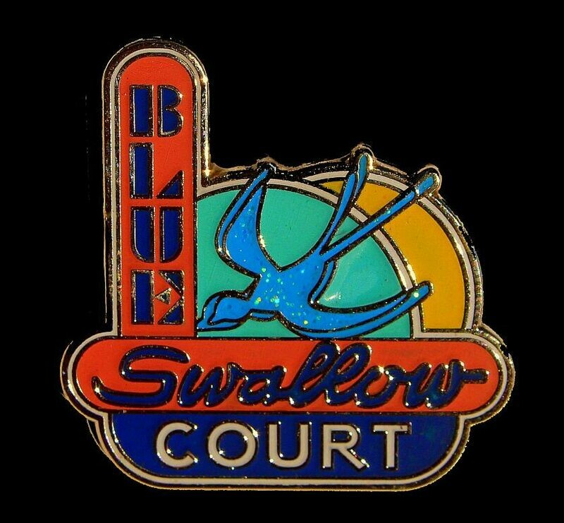 Blue Swallow Court Pin