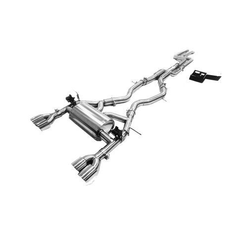 Topgear BMW M3 F80,M4 F82 Valvetronic catback uitlaatsysteem chrome/carbon tips