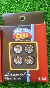 House of Cars Exclusive Chrome Lowrider Wheels with Axles