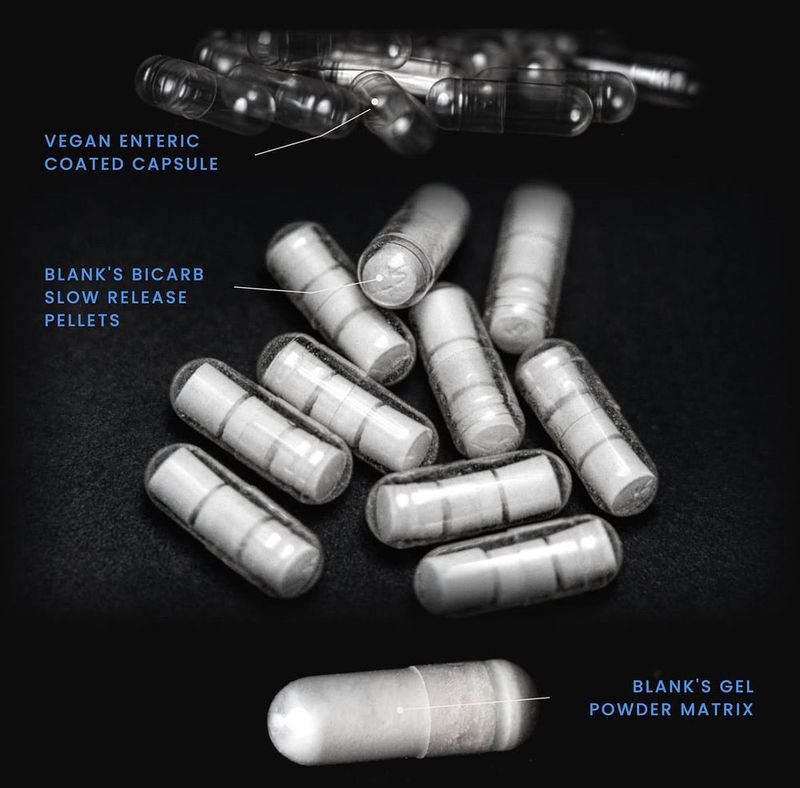 BICARB SLOW-RELEASE CAPSULES (NEW) 100g With 200mg sodium each Capsule