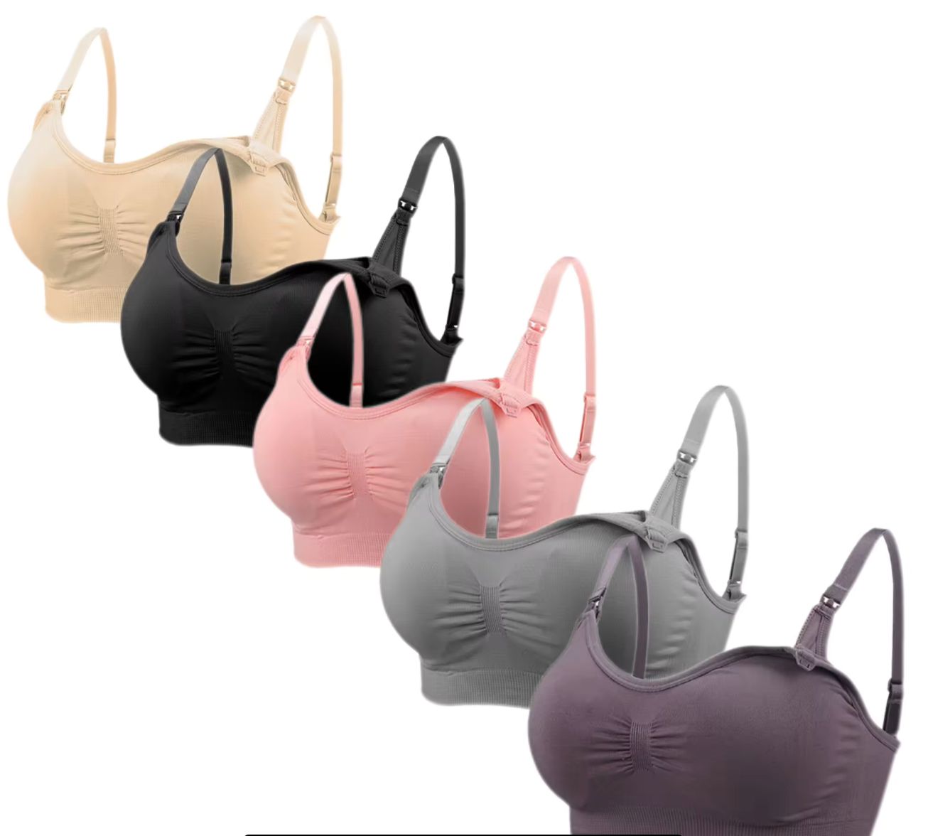 Maternity Nursing Bras Seamless - Set Of 5