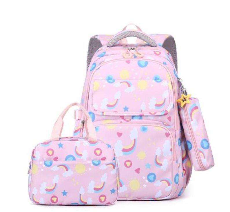 3-in-1 Girls School Backpack Set - Kids School Bags